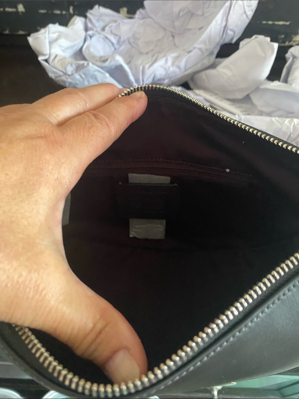 NWT Coach CT644 Pace Shoulder/Crossbody Bag in Refine Calf Leather Sv/Chalk - Picture 5 of 9